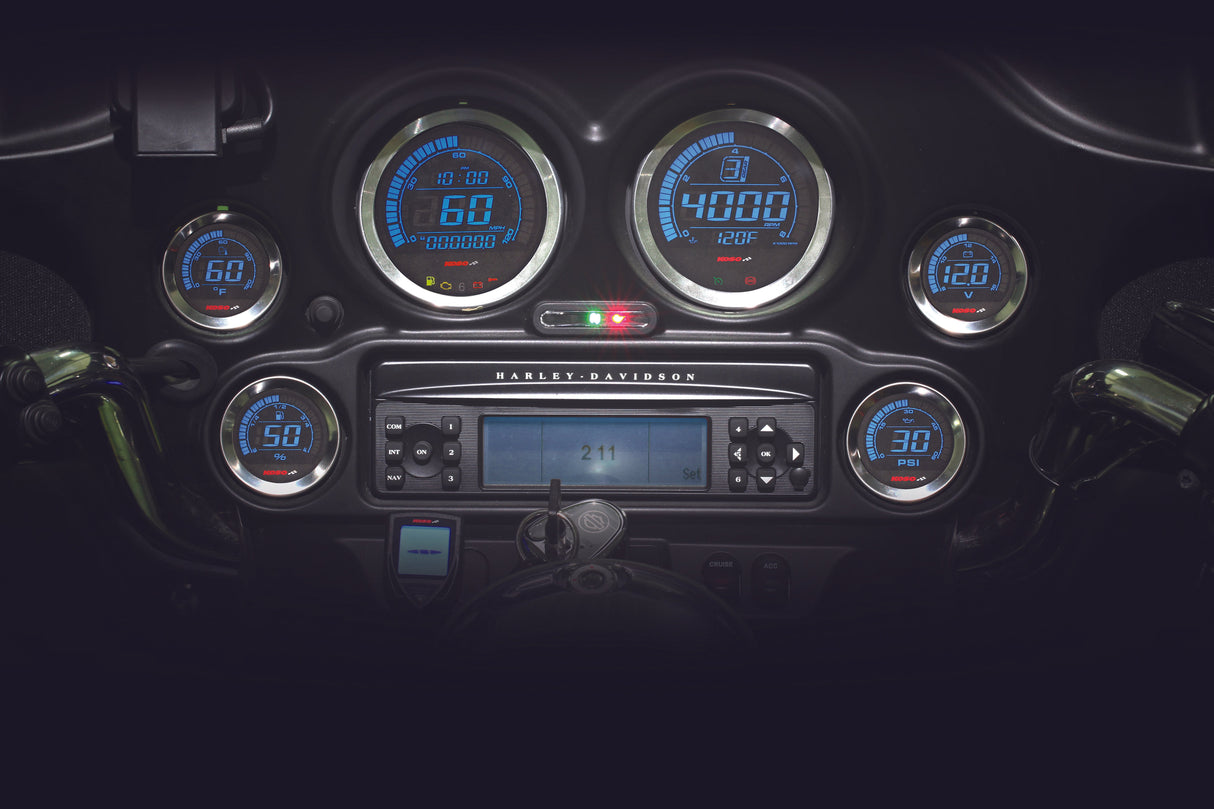 KOSODigital Gauge Cluster Silver Bezel 04-13 Flht And FltrBA050901