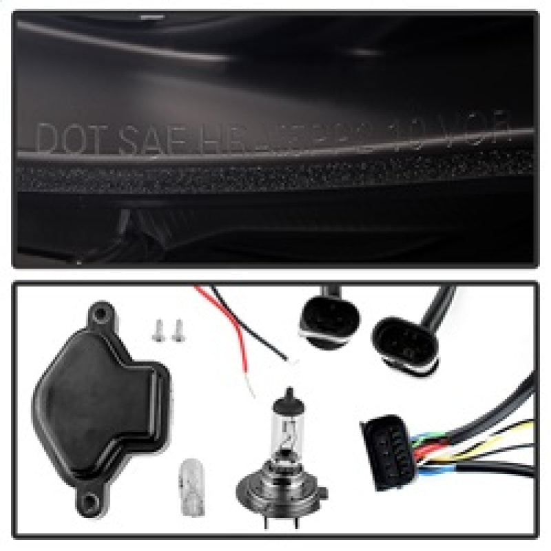 Spyder BMW E46 3-Series 02-05 4DR Projector Headlights 1PC LED Halo Blk PRO-YD-BMWE4602-4D-AM-BK 5042415