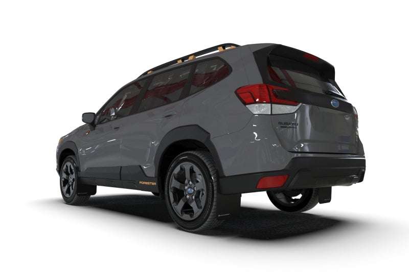 Rally Armor 2022 Subaru Forester (Incl. Wilderness) UR Black Mud Flap w/ Blue Logo MF82-UR-BLK/BL