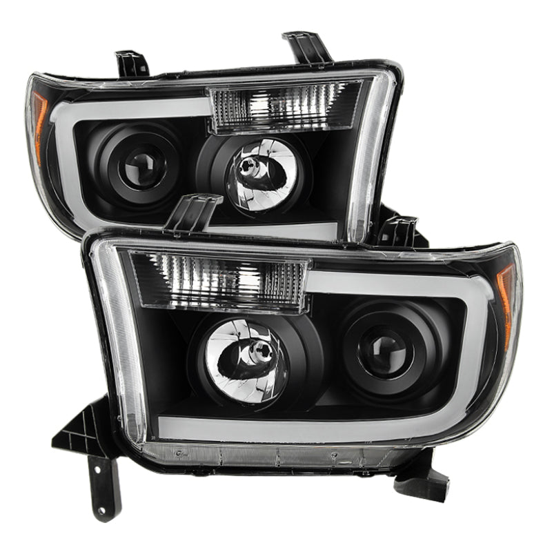 Xtune Toyota Tundra 07-13 LED Light Bar Projector Headlights Black PRO-JH-TTU07-LED-BK 9027888