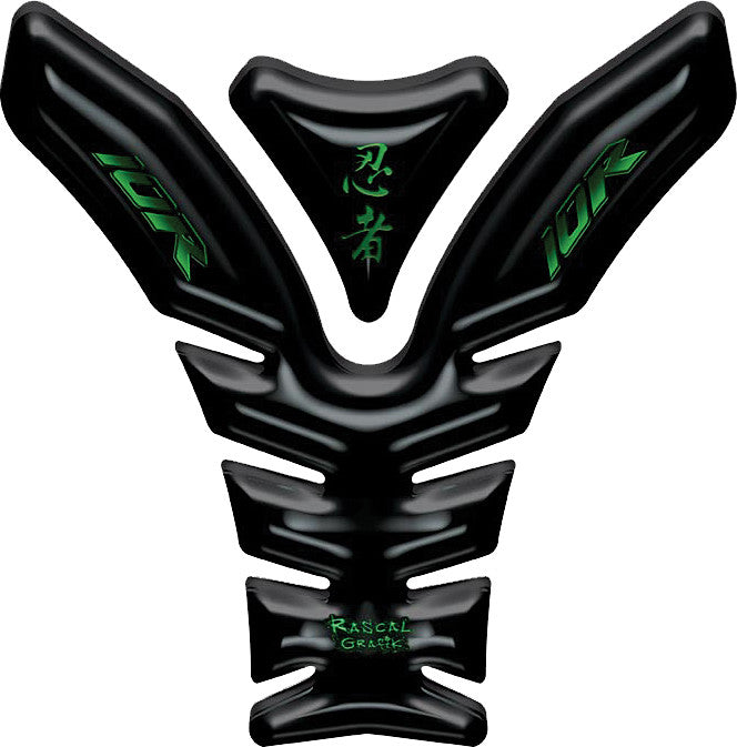 RASCAL GRAFIK Tank Pad Kaw Zx10r '08-09 Blk/Grn RA36540