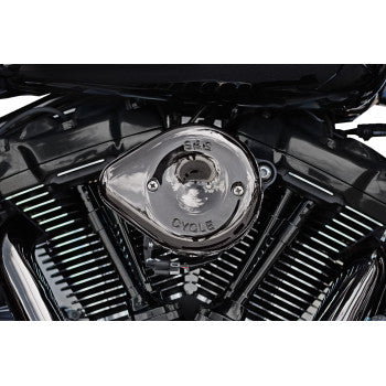 S&S CYCLE Stealth Mini Teardrop Air Cleaner Cover - Lava Chrome 170-0780