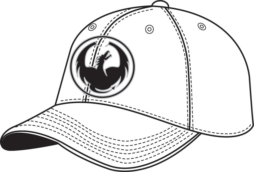 DRAGON Corp Flex Fit Hat White S 723-4096 WHT SM