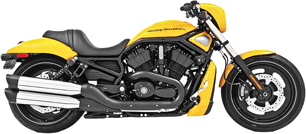 FREEDOM Rolled Edge Slip-On Chrome W/Black Tip HD00336