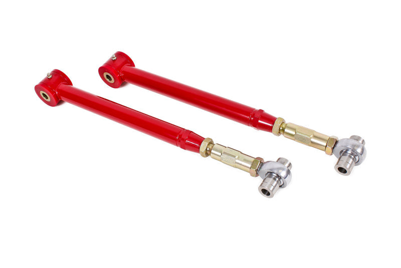 BMR 05-14 S197 Mustang On-Car Adj. Lower Control Arms / Rod End Combo (Polyurethane) - Red TCA021R