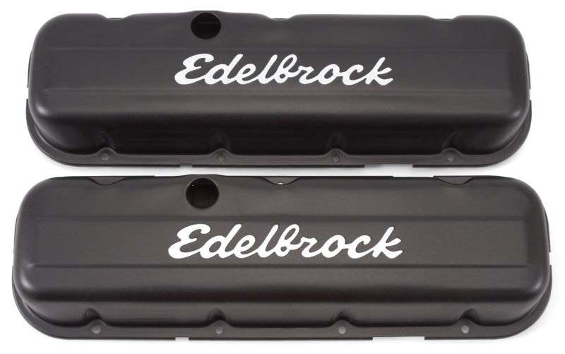 Edelbrock Valve Cover Signature Series Chevrolet 1965 and Later 396-502 V8 Low Black 4483