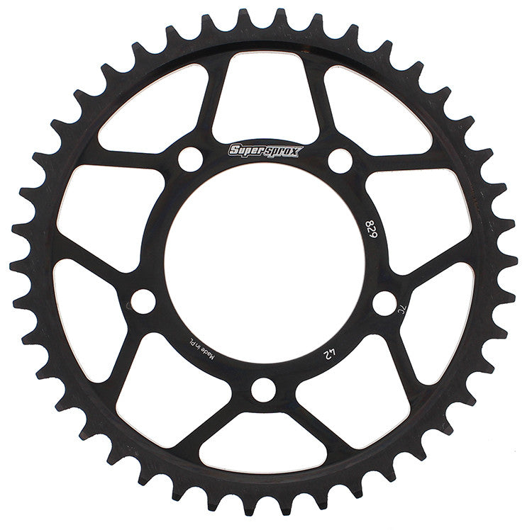 SUPERSPROX Rear Sprocket Steel 42t-530 Blk Suz RFE-829-42-BLK