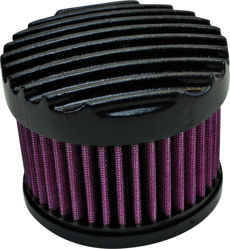 TC BROS Finned Air Cleaner Hd Cv Carbs & Efi (Black) 109-0124