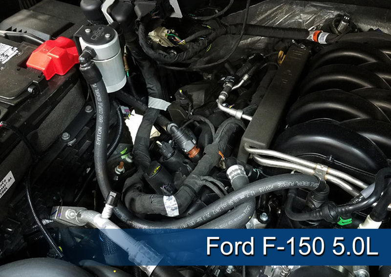 J&L 2011-2023 Ford F-150 2.7L/3.5L/5.0L Passenger Side Oil Separator 3.0 - Clear Anodized 3016P-C
