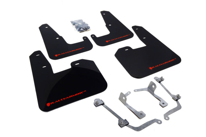 Rally Armor 08-11 Subaru STI (Hatch Only) / 11-14 WRX (Hatch Only) Black UR Mud Flap w/ Red Logo MF15-UR-BLK/RD