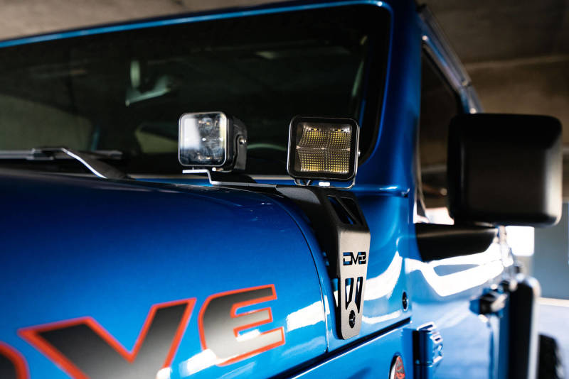 DV8 Offroad 20-22 Jeep JL 392/ Jeep JT Mojave Edition Dual Pod Light Mounts LBJL-06