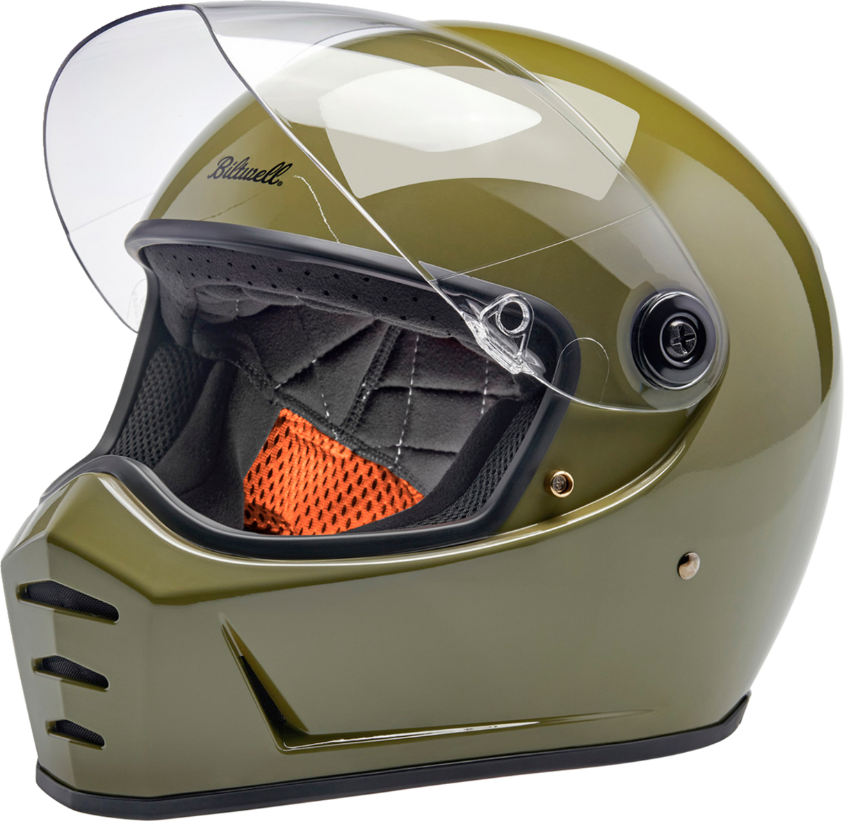Casco BILTWELL Lane Splitter - Verde oliva brillante - Mediano 1004-154-503