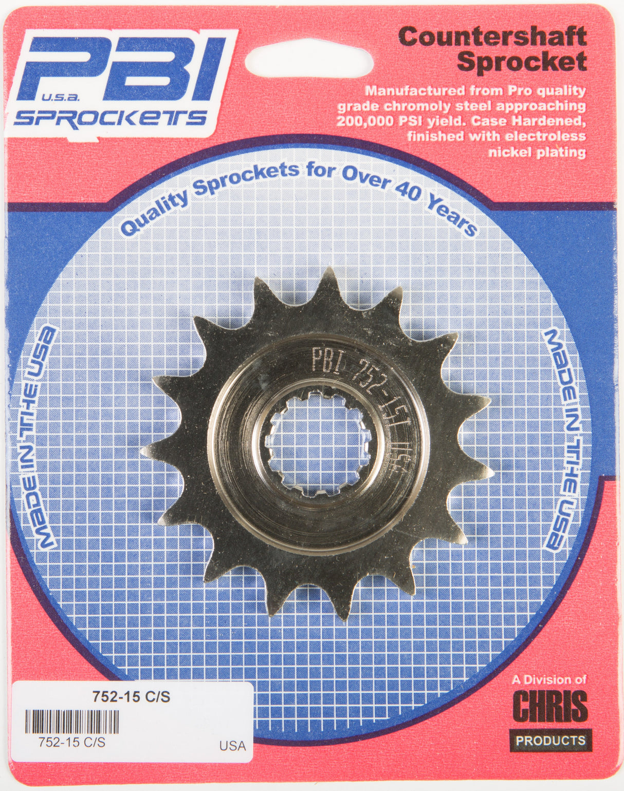 PBIFront Cs Sprocket Steel 15t-520 Kaw/Yam752-15