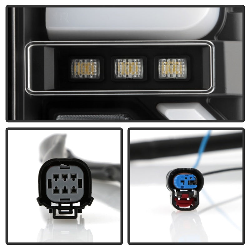 Spyder GMC Sierra 19-20 Incandescent Bulb Model Only LED Tail Lights - Black ALT-YD-GS19-LED-BK 5000286