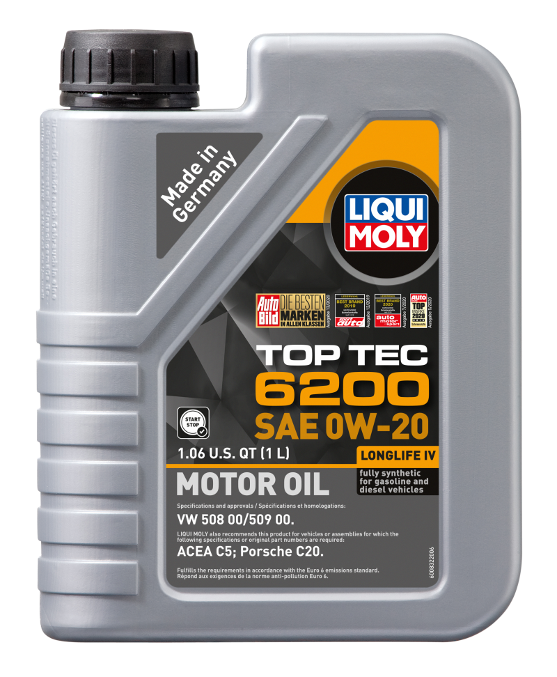 LIQUI MOLY 1L Top Tec 6200 Motor Oil SAE 0W20 20236