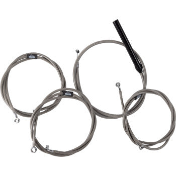 LA CHOPPERS Handlebar Cable/Brake Line Kit - Complete - 12" - 14" Handlebars - Stainless Glide 2023-2024 LA-8059KT2-13