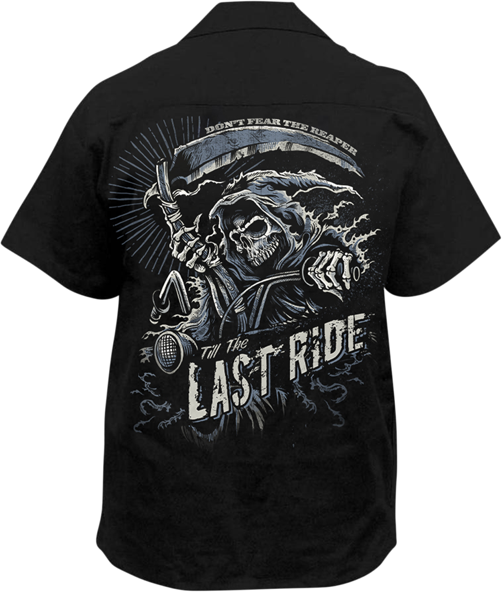 LETHAL THREAT Last Ride Shirt - Black - Medium HW50214M