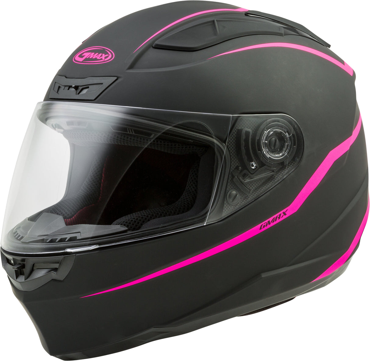 GMAX Ff-88 Full-Face Precept Helmet Black/Hi-Vis Pink Md G1884225
