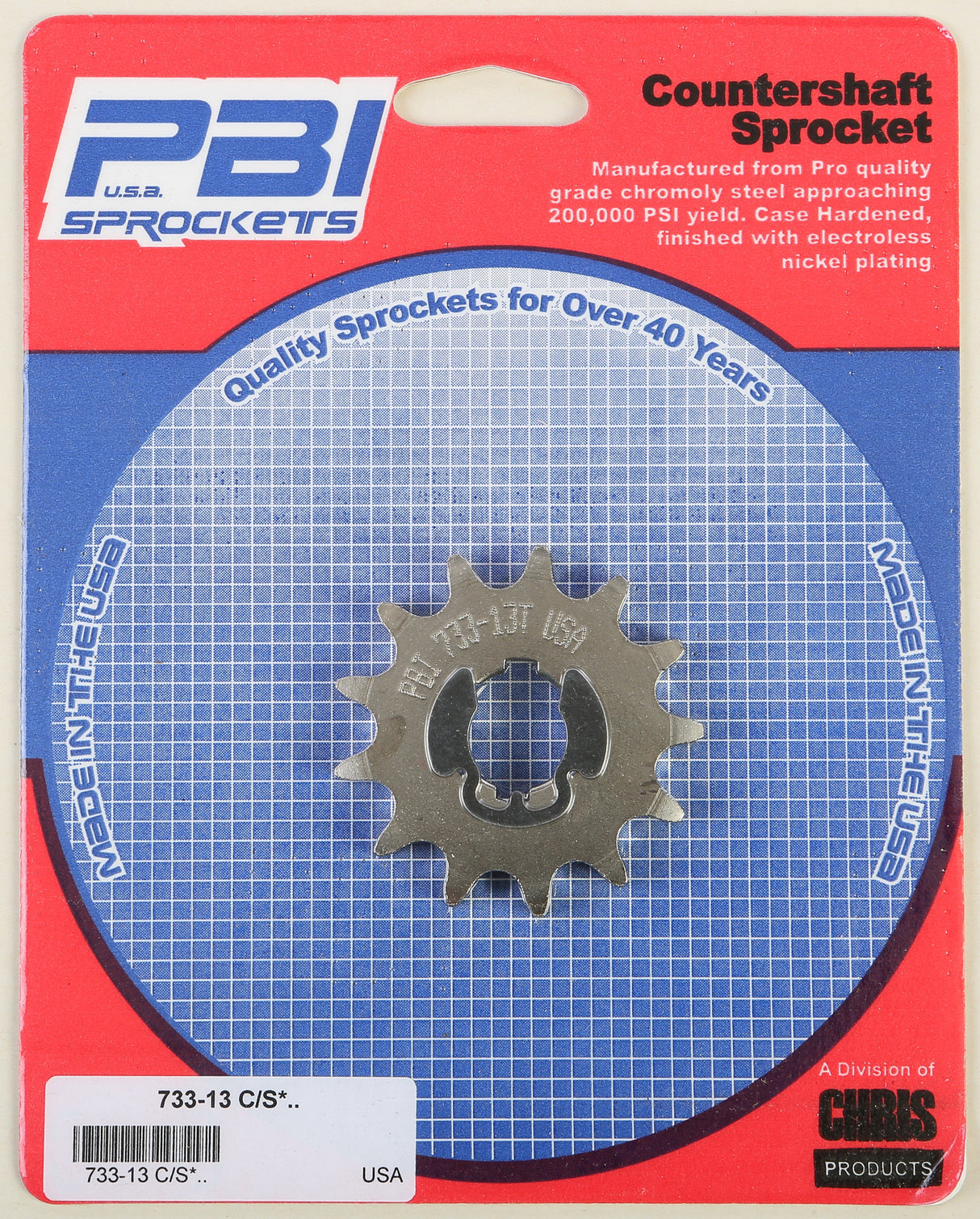 PBIFront Cs Sprocket Steel 13t-428 Suz/Yam733-13