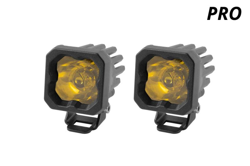 Diode Dynamics Stage Series C1 LED Pod Pro - Yellow Wide Standard ABL (Pair) DD6458P
