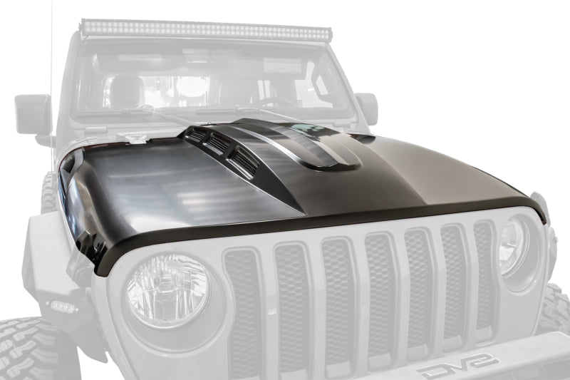 DV8 Offroad 18+ Jeep JL Heat Dispersion Hood - Primer Black HDMBJL-01