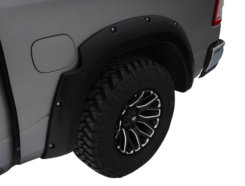 Bushwacker 19-22 Ram 1500 (Excl. Rebel/TRX) 76.3 & 67.4in Bed Pocket Style Flares 4pc Set - Black 50924-02