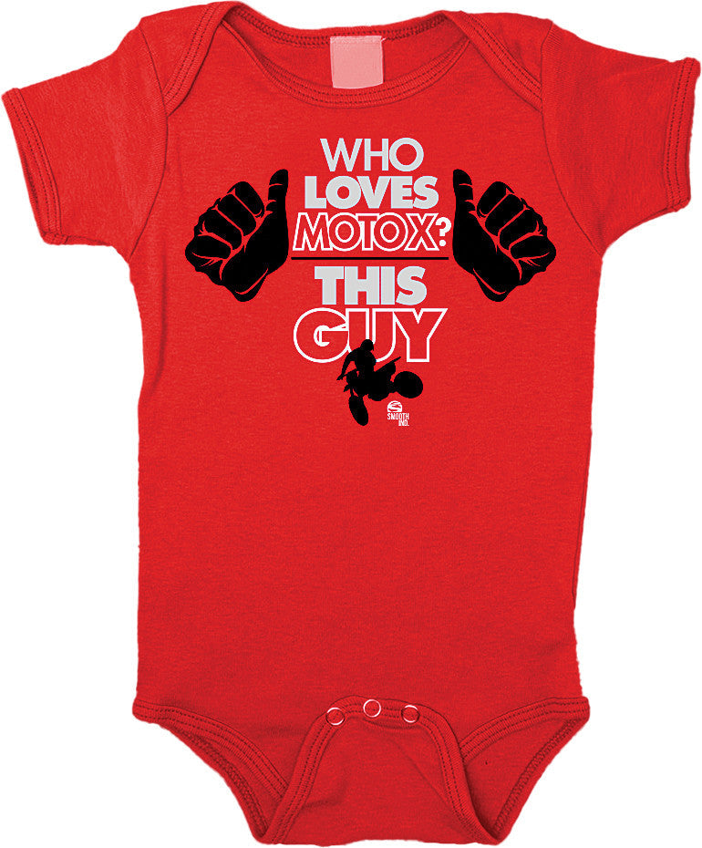 SMOOTH This Guy Romper Red 3/6m 1631-101