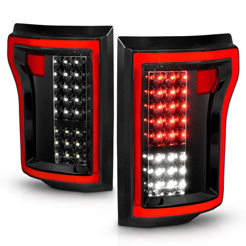 ANZO 2015-2016 Ford F-150 LED Taillights Black 311261