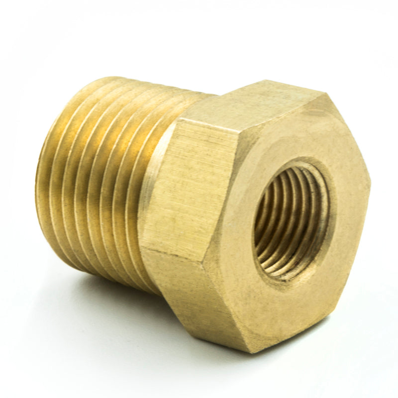 Autometer Brass Adapter Fitting - 3/8in NPT Male - 1/8in NPT Female 2284