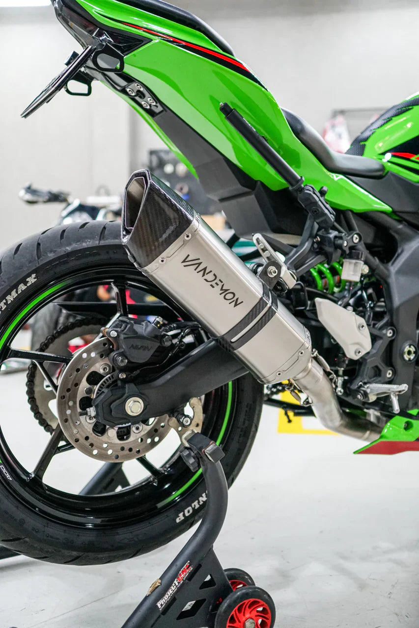 IN STOCK Vandemon Side Mount Titanium Race Exhaust System 2023-2025 ZX4R-ZX4RR KAWAZX25RTIEXHA VA-68