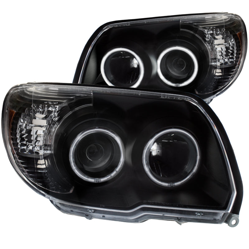 ANZO 2006-2009 Toyota 4Runner Projector Headlights w/ Halo Black 111320