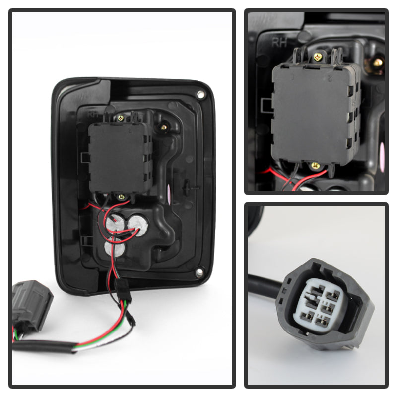 Spyder Jeep Wrangler 07-15 LED Tail Lights Black Smoke ALT-YD-JWA07-LED-BSM 5079978