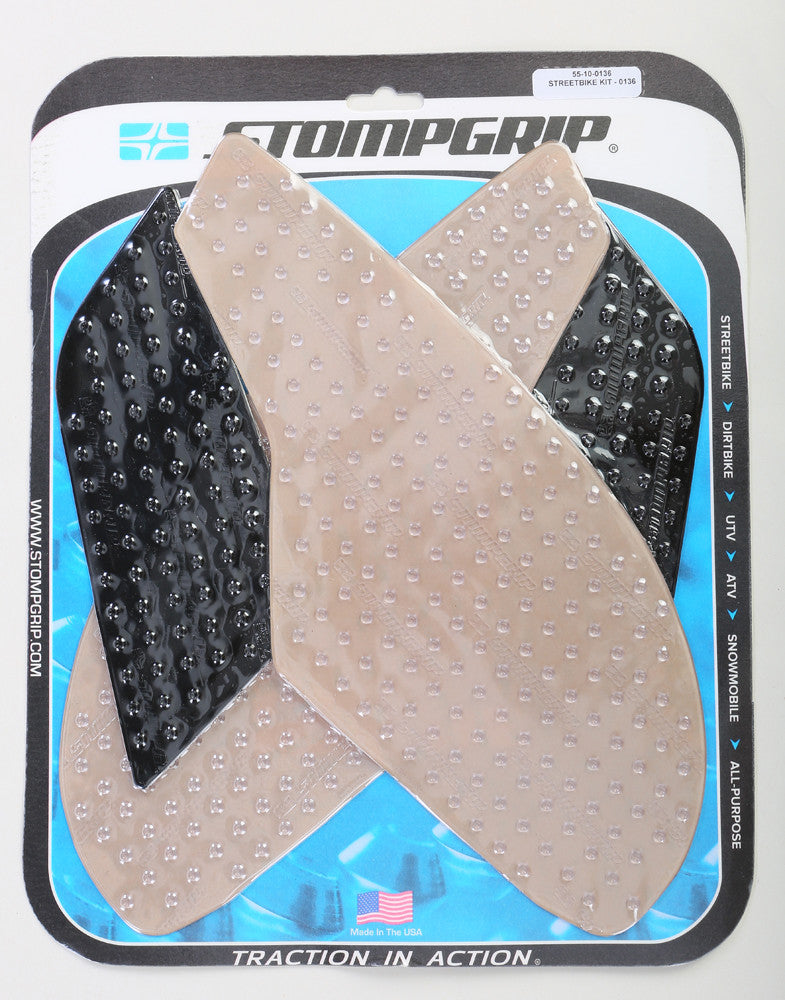 STOMPGRIP Tank Pad Kit Volcano Clear/Black 55-10-0136H