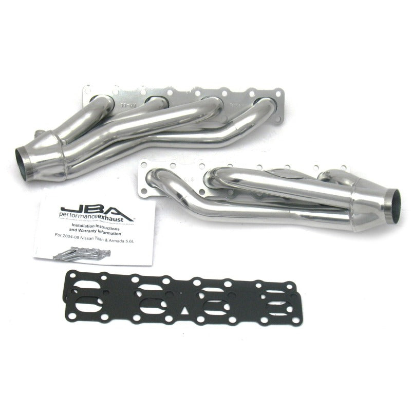 JBA 04-15 Nissan 5.6L VK56DE Oval Port 1-5/8in Primary Silver Ctd Cat4Ward Header 1400SJS