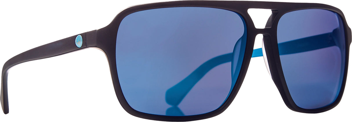 DRAGON Passport Sunglasses Matte Blk Blue W/Sky Blue Ion Lens 262615915006