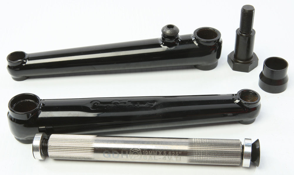 PROFILE 180mm Cranks W/ Ti Spindle Black RCRHD180TIBLK