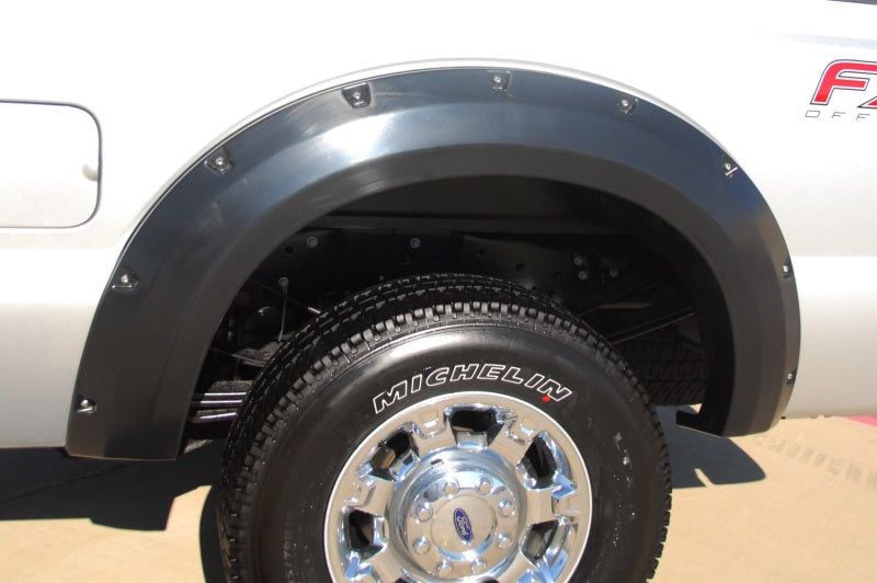 Lund 11-16 Ford F-250 RX-Rivet Style Textured Elite Series Fender Flares - Black (4 Pc.) RX314T