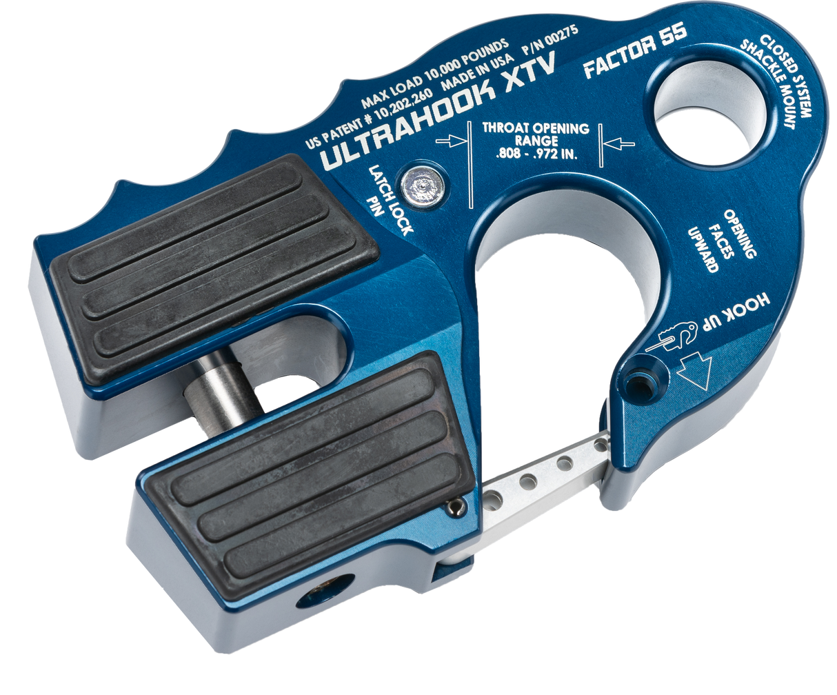FACTOR 55 Ultrahook Xtv Winch Shackle Mount Blue 00275-02