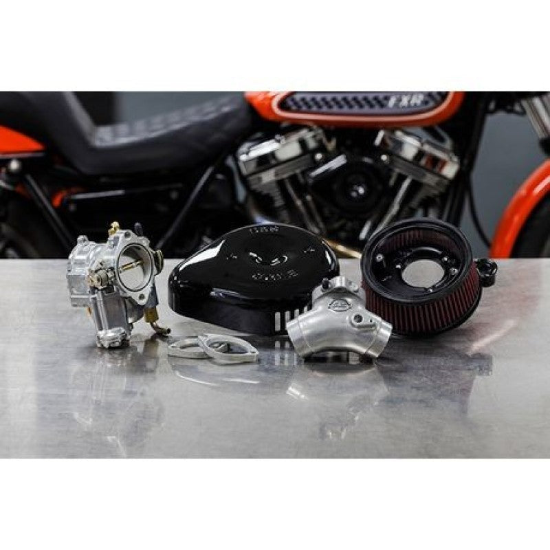 S&S Cycle 84-99 BT Super G Carburetor & Stealth Air Cleaner Kit w/ Black Teardrop 110-0148