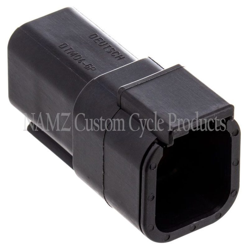 NAMZ Deutsch DTM 6-Position Receptacle w/6 Stamped Terminals & Wedgelock - Black (HD 74106-98BK) MDR-6B