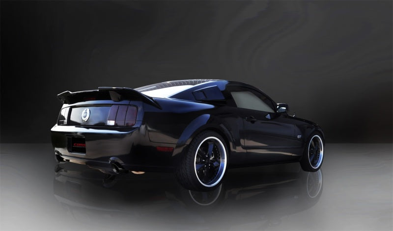 Corsa 05-10 Ford Mustang Shelby GT500 5.4L V8 Black Xtreme Axle-Back Exhaust 14314BLK