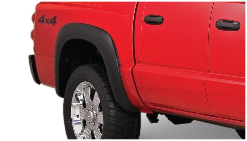 Bushwacker 05-10 Dodge Dakota Crew Cab Fleetside Extend-A-Fender Style Flares 4pc 64.9in Bed - Black 51908-02