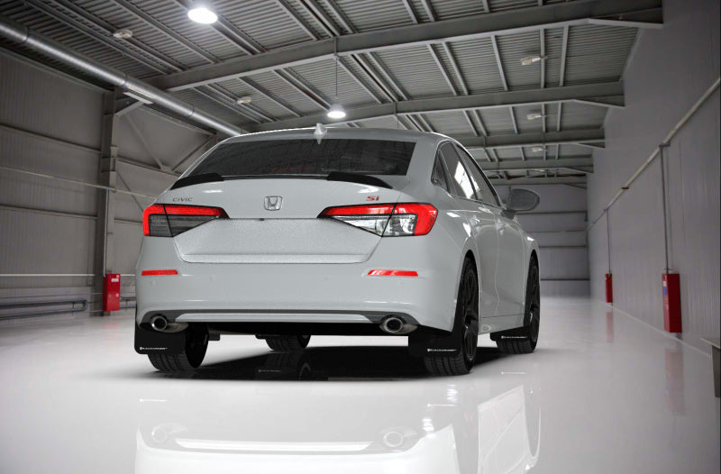 Rally Armor 2022 Honda Civic (Incl. Si/Sport/Touring) Black UR Mud Flap w/ Grey Logo MF90-UR-BLK/GRY