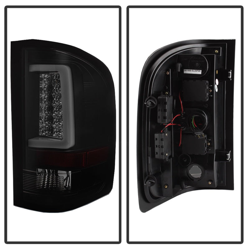 Spyder 07-13 Silverado (Will Not Work w/2010 921 Bulb)V3 Tail Lights Blk Smk ALT-YD-CS07V3-LBLED-BSM 5084095