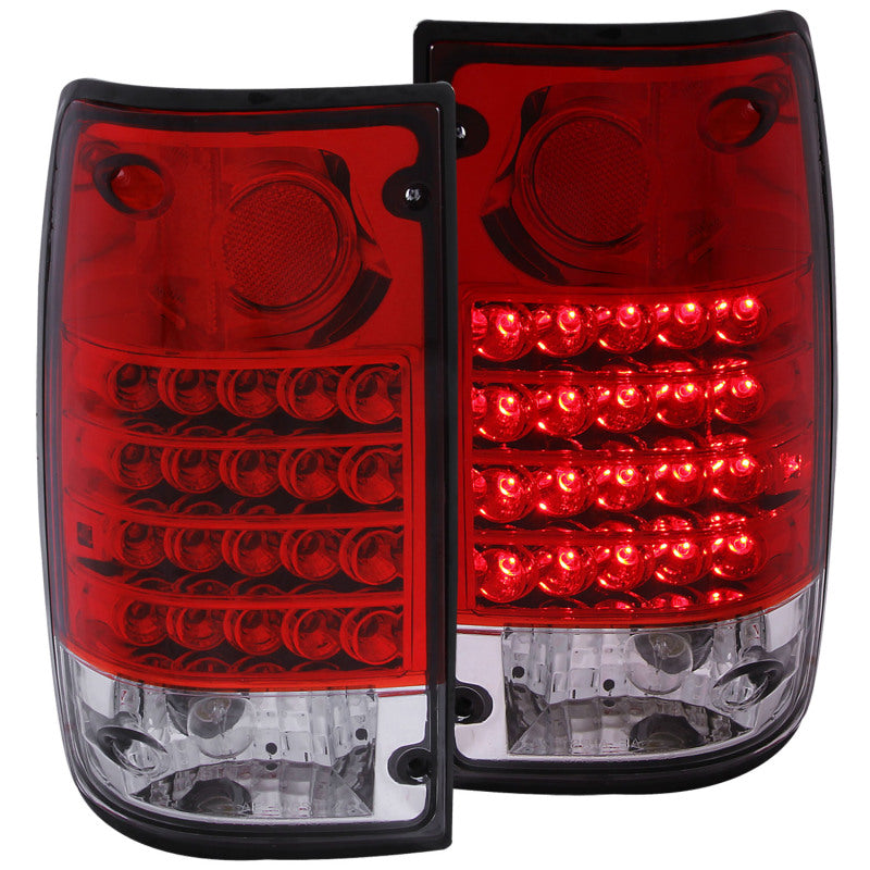 ANZO 1989-1995 Toyota Pickup LED Taillights Red/Clear 311043