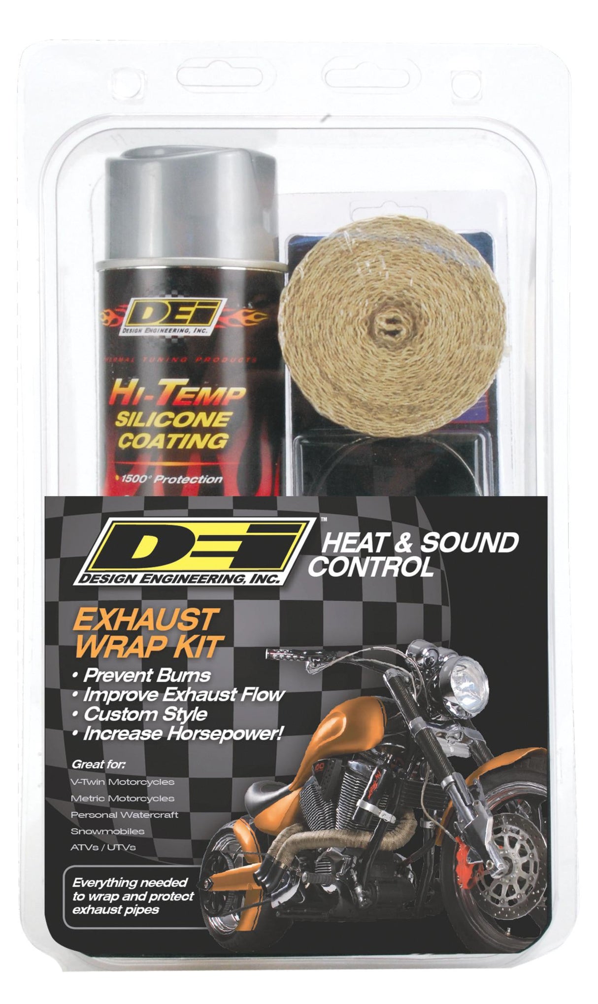 DEI Exhaust Pipe Wrap Kit Tan Wrap W/Aluminum Coating 901331