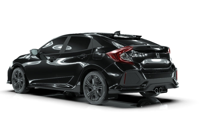 Rally Armor 17-21 Honda Civic Sport & Touring (Hatch) Black UR Mud Flap w/ White Logo MF51-UR-BLK/WH