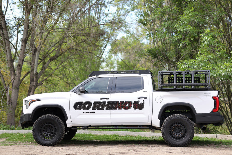 Go Rhino 22-23 Toyota Tundra CrewMax Cab 4dr E-BOARD E1 Electric Running Board Kit - Tex. Blk 20443587PC