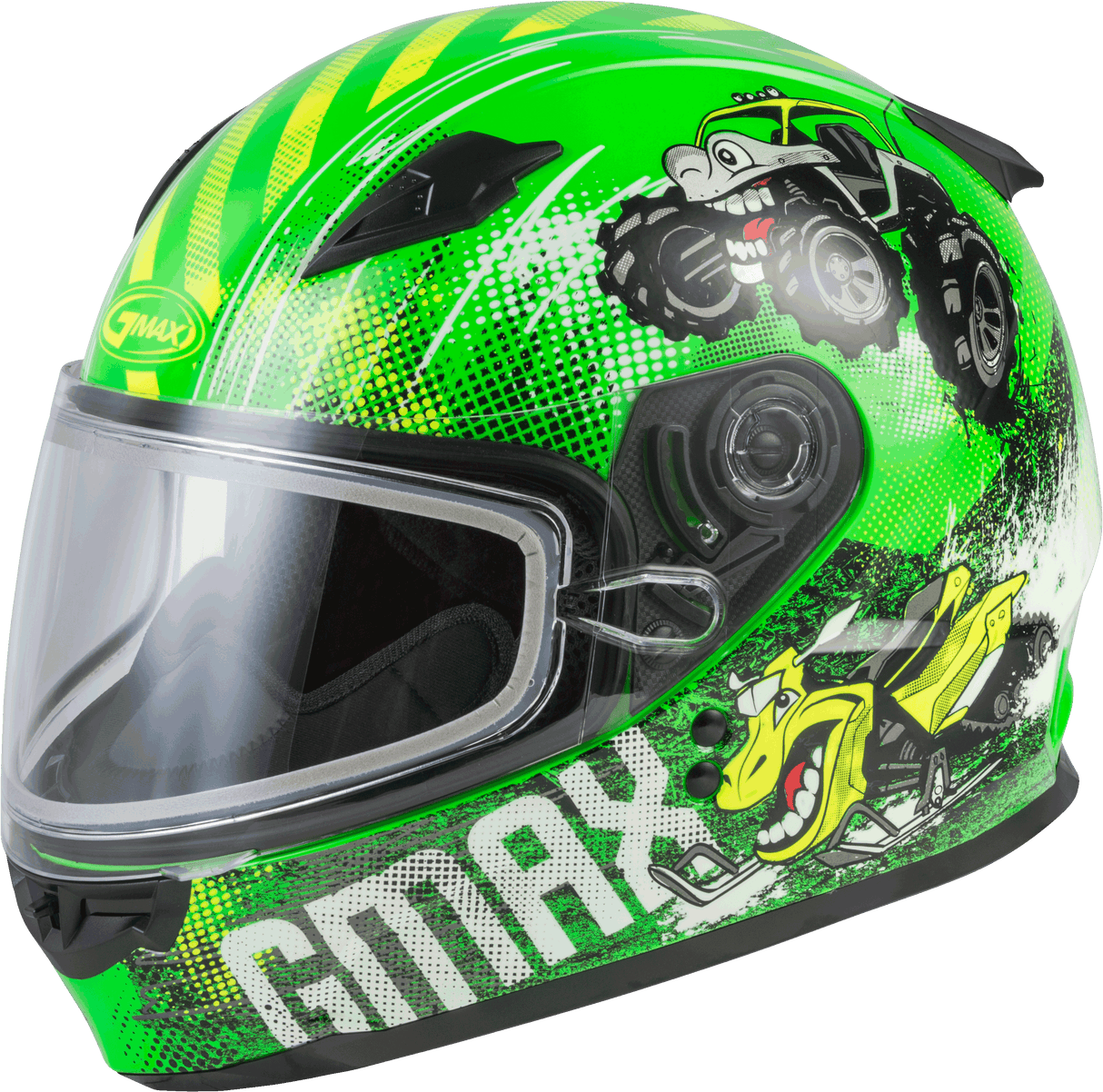 GMAX Youth Gm-49y Beasts Snow Helmet Neon Green/Hi-Vis Ym G24911671