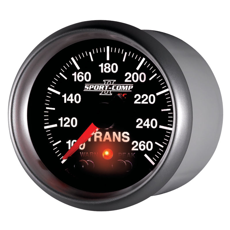 Autometer Elite 52.4mm 100-260F Transmission Temprature Peak & Warn w/ Electronic Control Gauge 3658